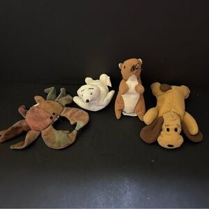 Lot of 4 McDonald Happy Meal toys Ty TEENIE beanies babies plush